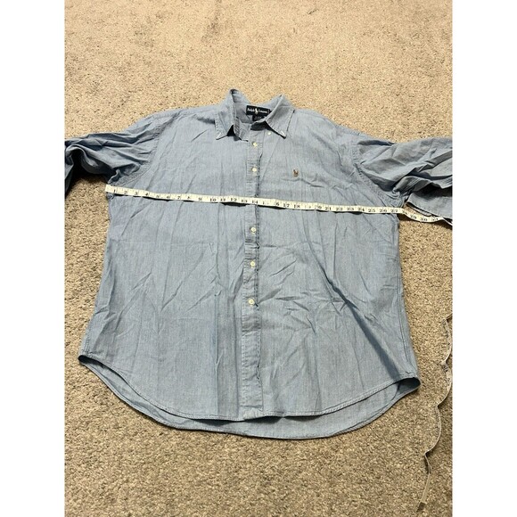 Polo Ralph Lauren Men’s Blare Button Down Sz XL Shirt Blue Long Sleeve Work Pony - Picture 3 of 7